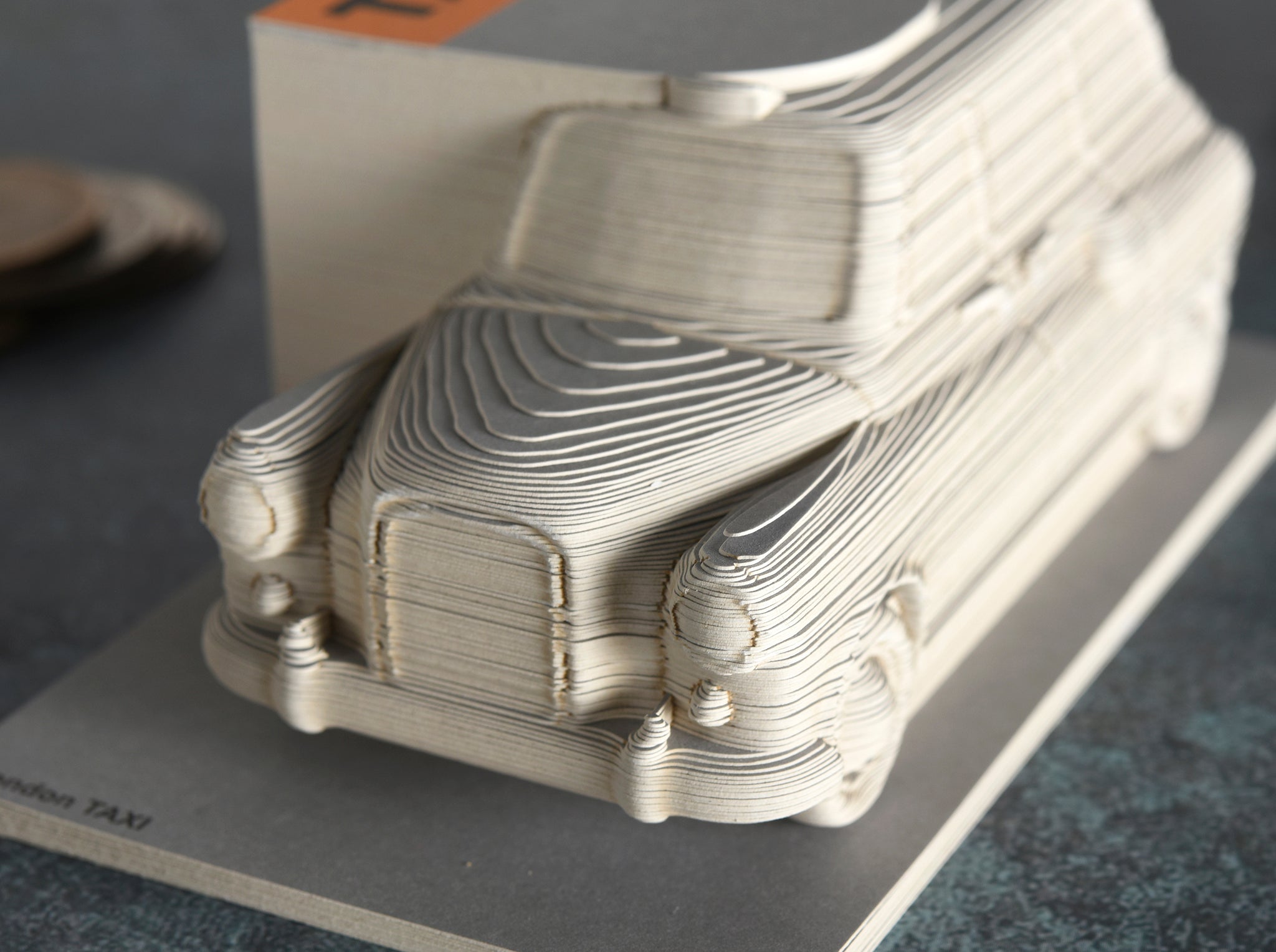 3D note cube "London Taxi" Orange