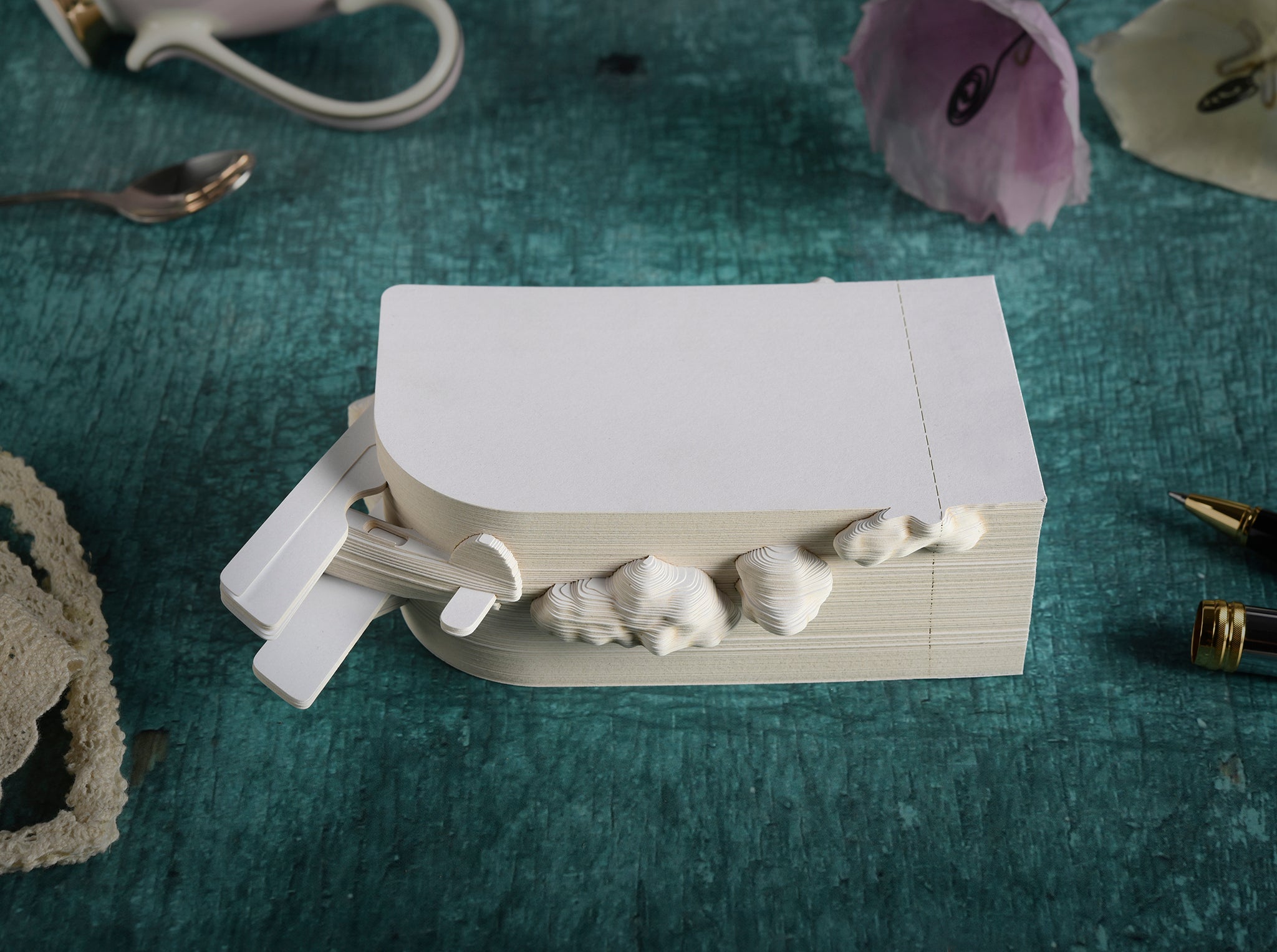 3D note cube "Flight" White