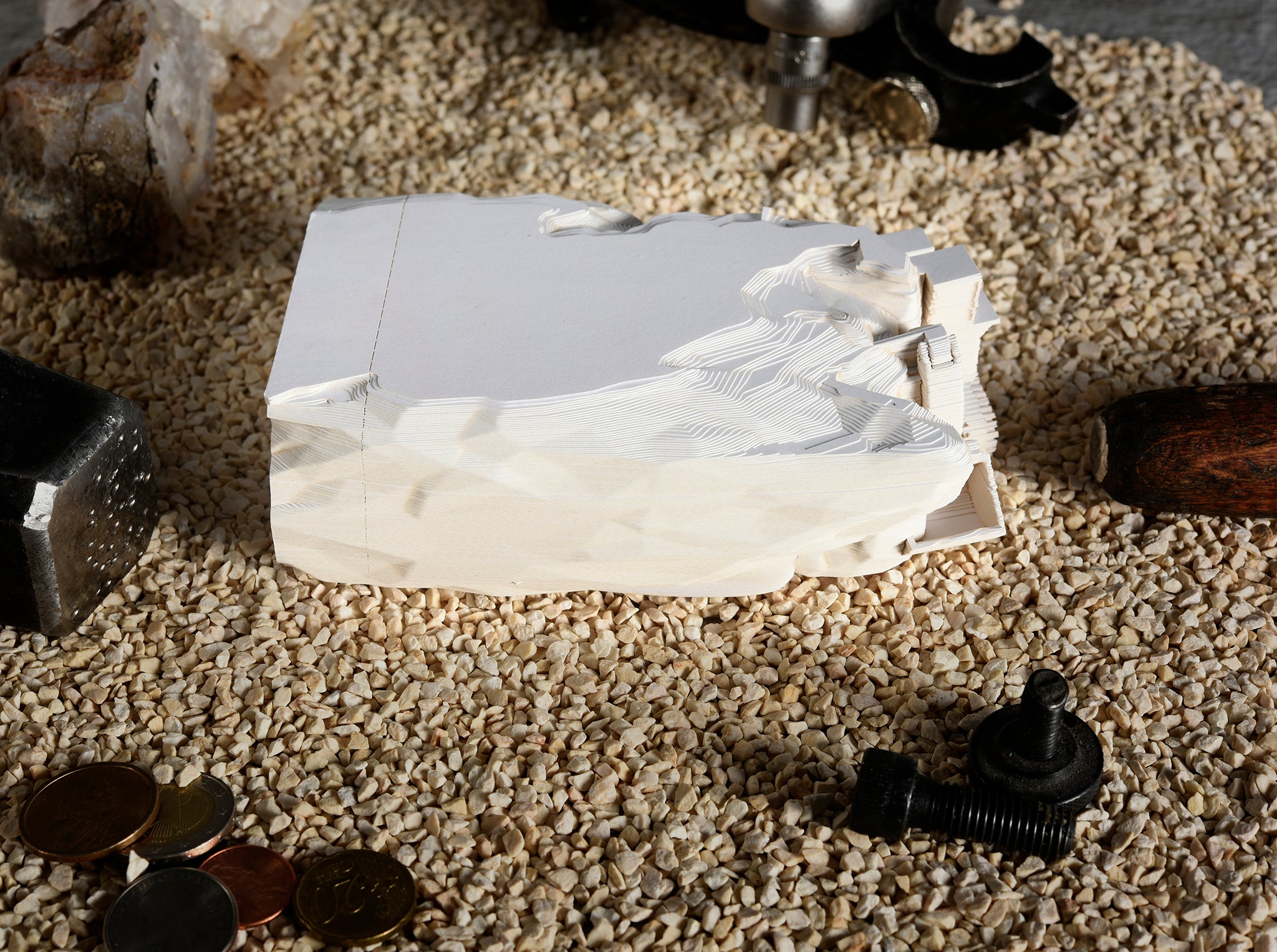 3D note cube "Treasure digger" White