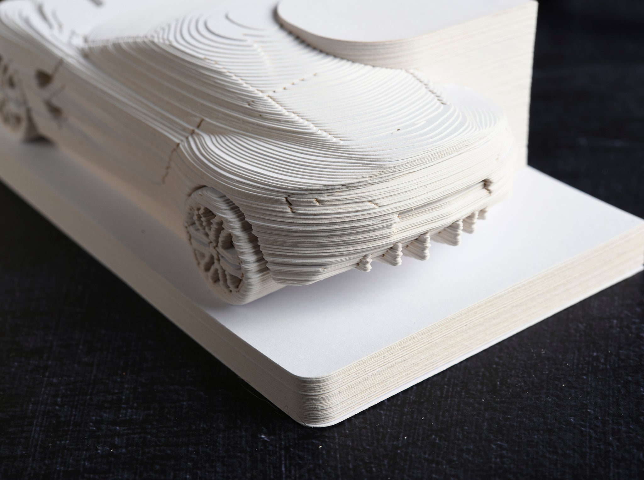 3D note cube "Sports car" White