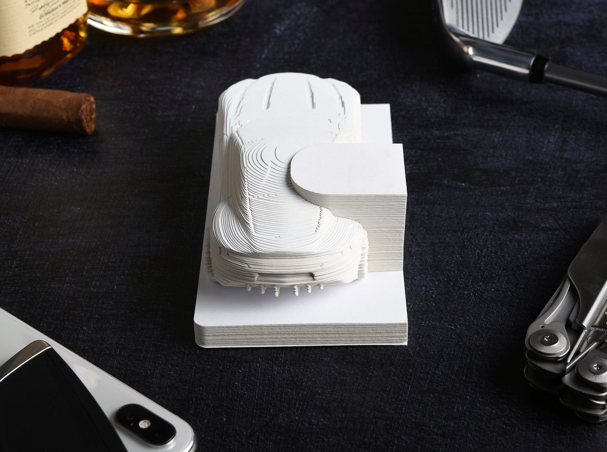 3D note cube "Sports car" White